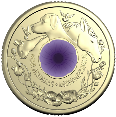 2024 $2 War Animals Remembrance (Purple Poppy)