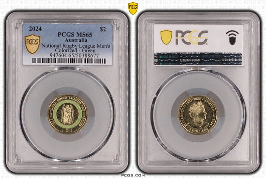 PCGS $2 MS65 NRL Mens Coin