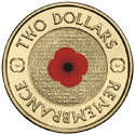 2012 Red Poppy $2 Coin